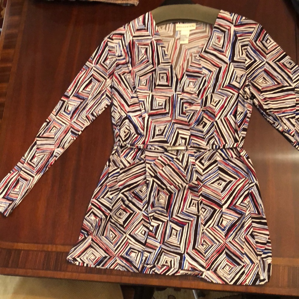 Doncaster Patterned Tunic Top, sz s/m